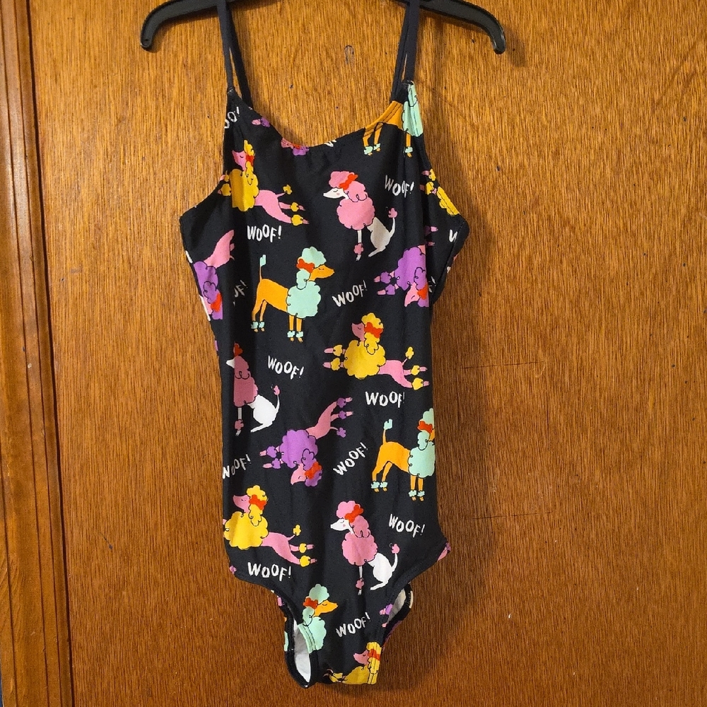 H&M Black Swimsuit with Colorful Print